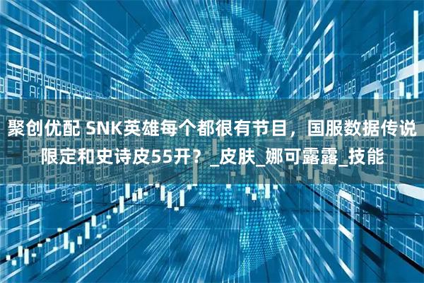 聚创优配 SNK英雄每个都很有节目，国服数据传说限定和史诗皮55开？_皮肤_娜可露露_技能